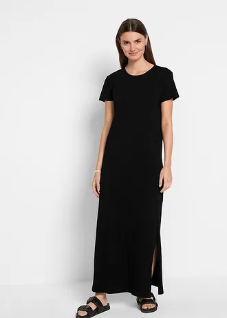 Robe longue 100% coton, Couleur: noir