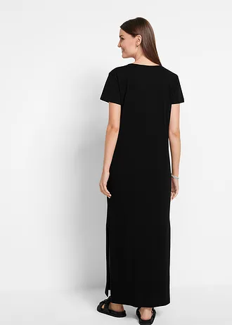 Robe longue 100% coton, Couleur: noir