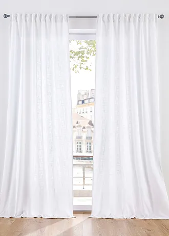 Rideau en coton (1 pce) • blanc • Boutique bonprix
