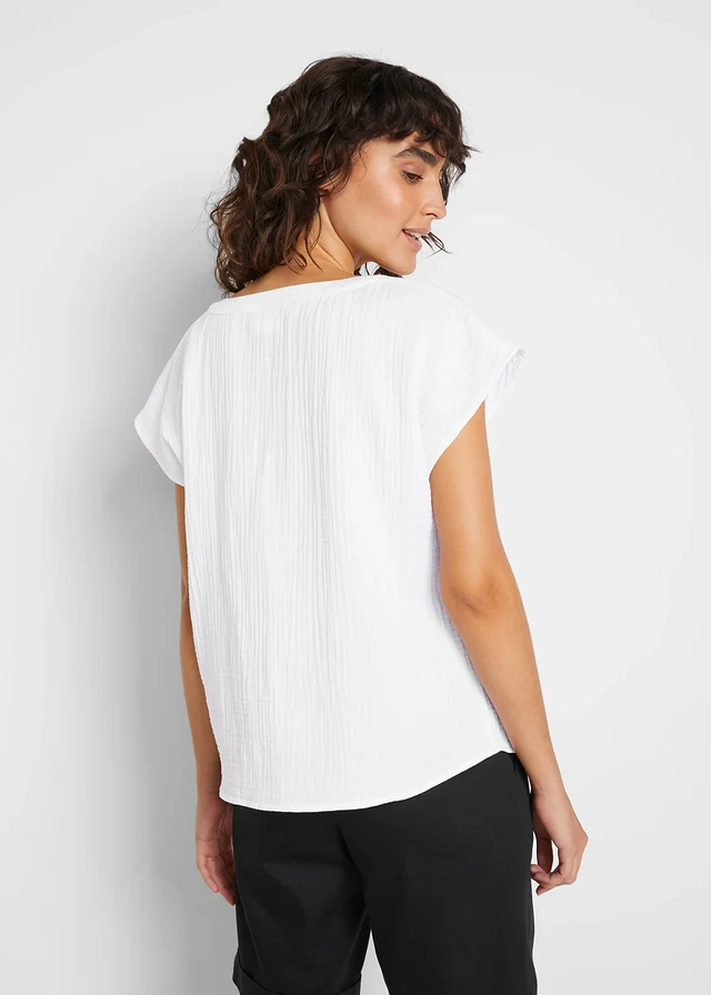 Blouse en gaze de coton • blanc • product-page.page-title-suffix