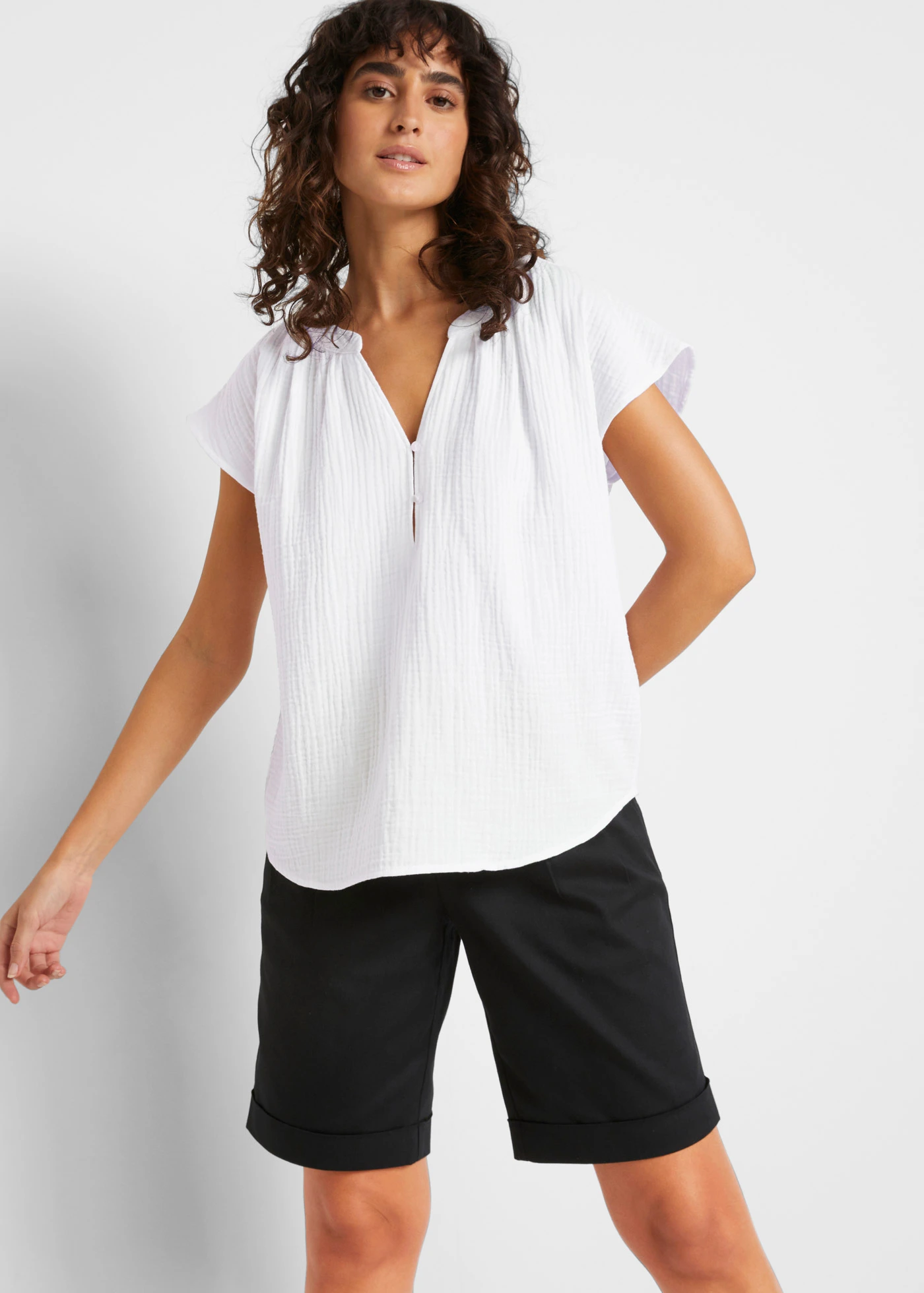 Blouse en gaze de coton • blanc • product-page.page-title-suffix