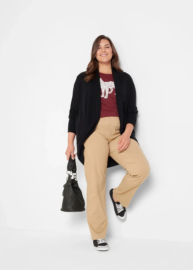 Gilet en fine maille, Couleur: noir