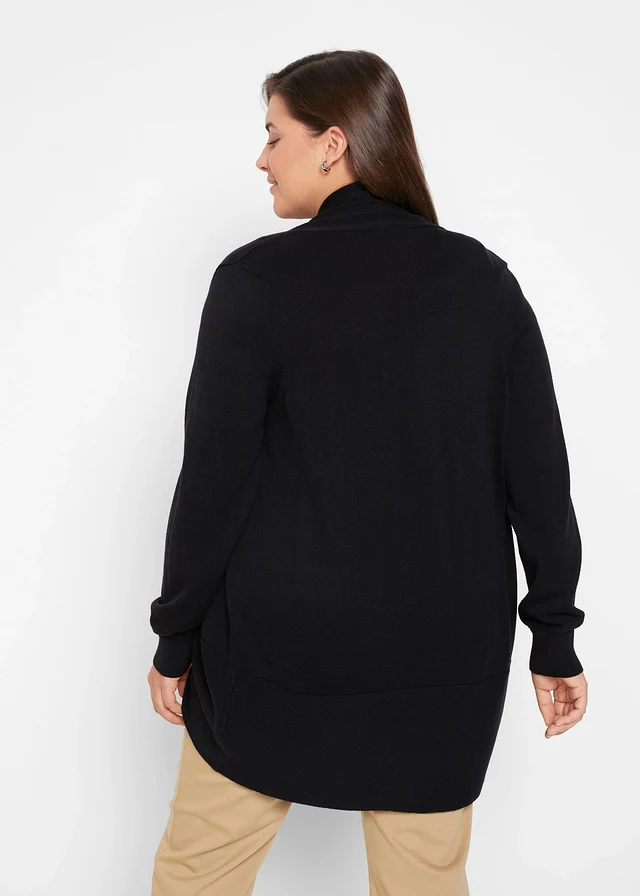 Gilet en fine maille, Couleur: noir