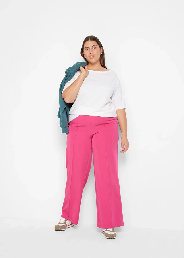 Shirt met boothals, halflange mouw, Kleur: wit