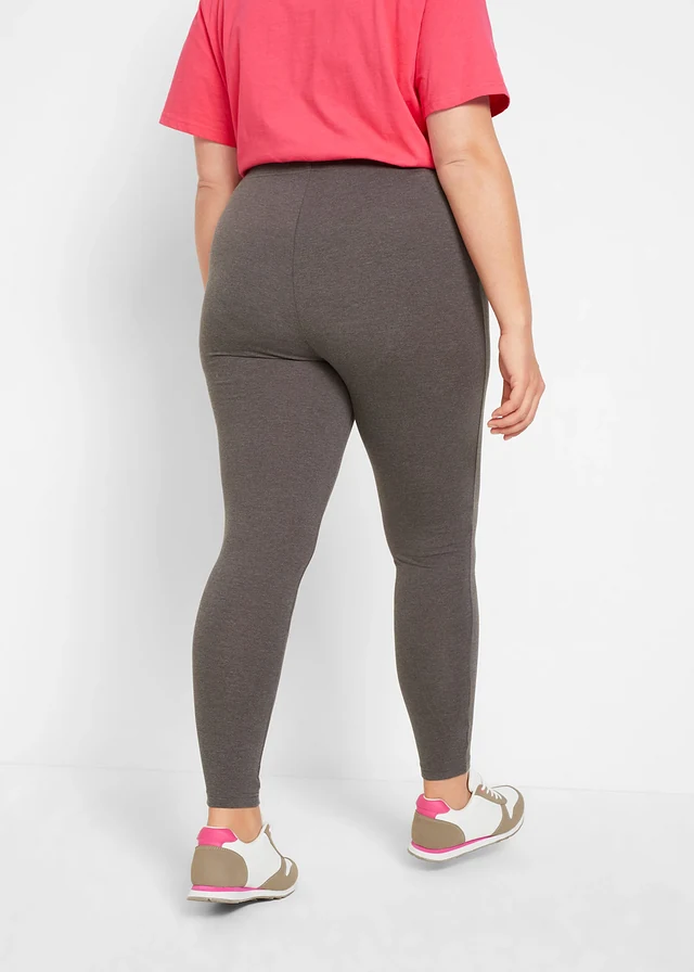 Lot de 2 leggings, Couleur: anthracite chiné + noir