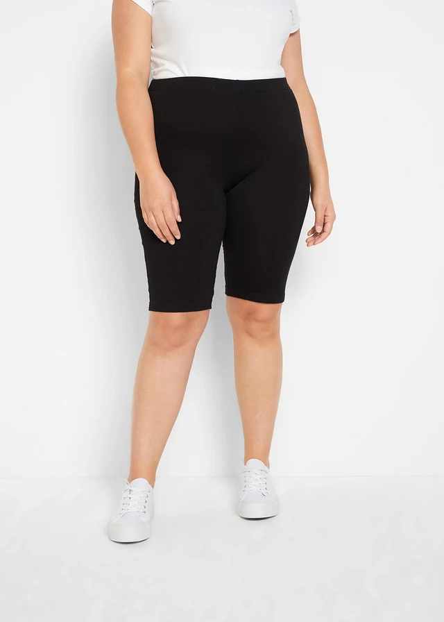 Lange biker short (set van 2), Kleur: 2x zwart