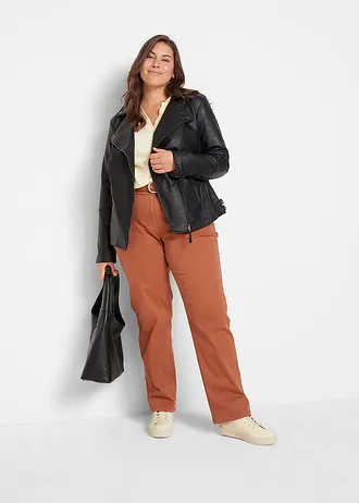 Műbőr dzseki tiszta viszkózból, szín: fekete