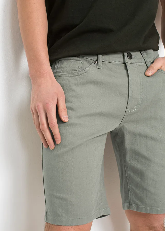 Lot de 2 bermudas extensibles, regular • beige + olive fumé • product-page.page-title-suffix