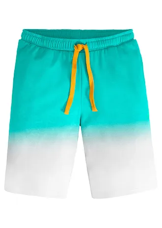 Sweat bermuda met kleurverloop • diepaqua-wit gedessineerd • bonprix online shop