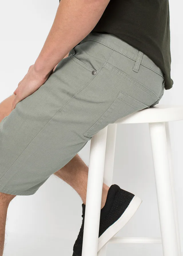 Lot de 2 bermudas extensibles, regular • beige + olive fumé • product-page.page-title-suffix