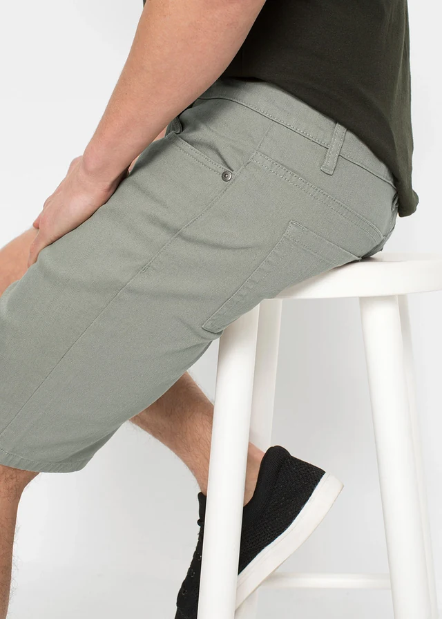 Regular fit stretch bermuda (set van 2) • beige+rookolijfgroen • product-page.page-title-suffix
