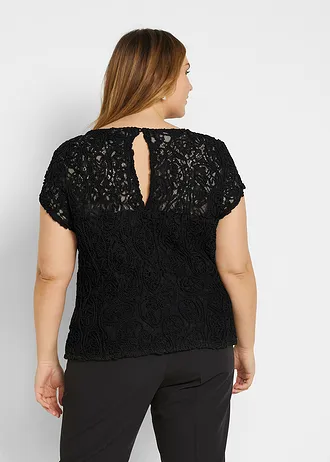 Kanten blouse, Kleur: zwart