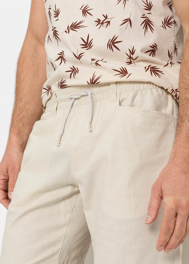 Instap bermuda van linnenmix, regular fit • sandbeige • product-page.page-title-suffix