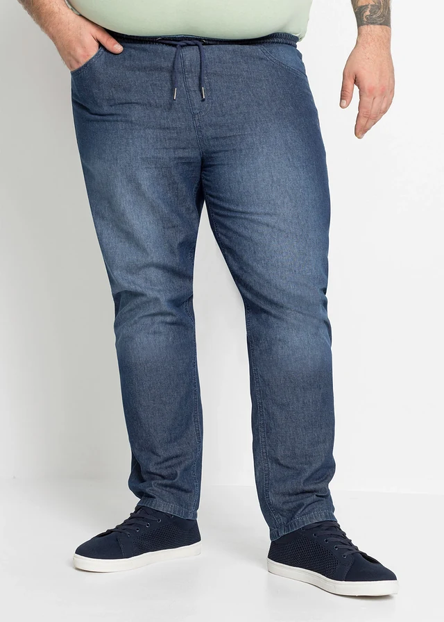 Džíny bez zapínání z letní džínoviny Classic Fit (2 ks v balení), barva: modrý denim + světle modrý denim