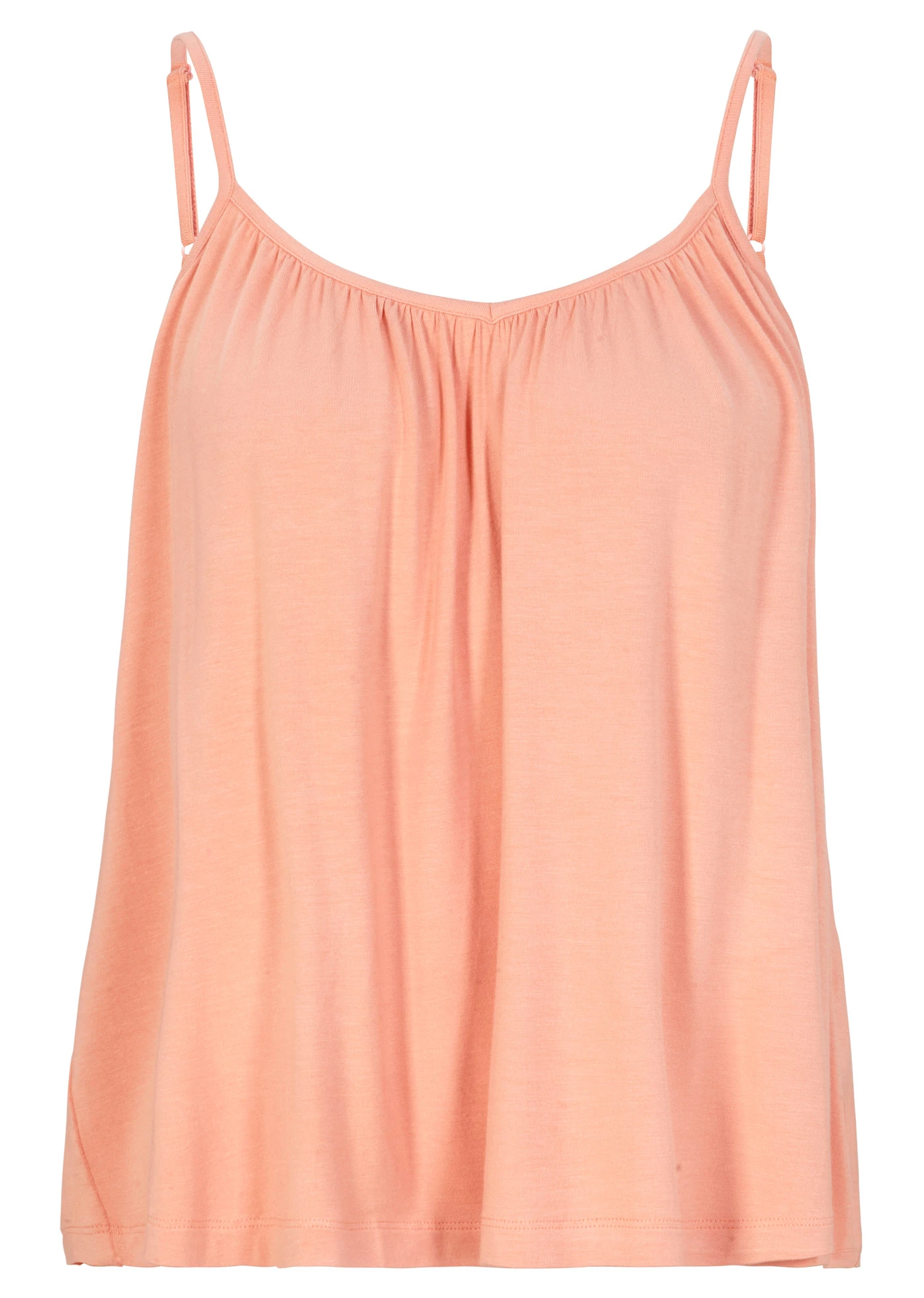 Top se špagetovými ramínky, ze splývavé viskózy • broskvová • bonprix obchod