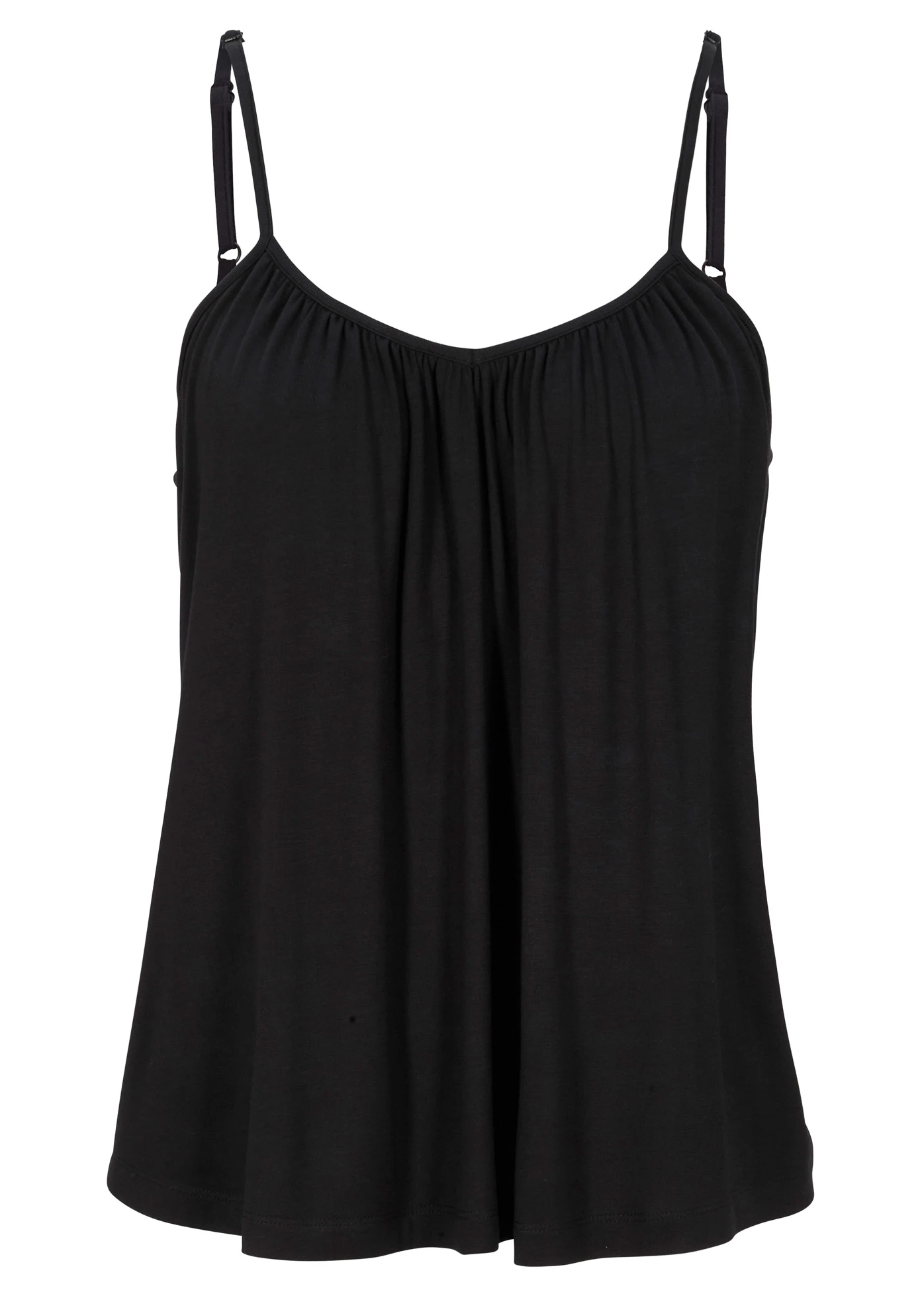 Top se špagetovými ramínky, ze splývavé viskózy • černá • bonprix obchod