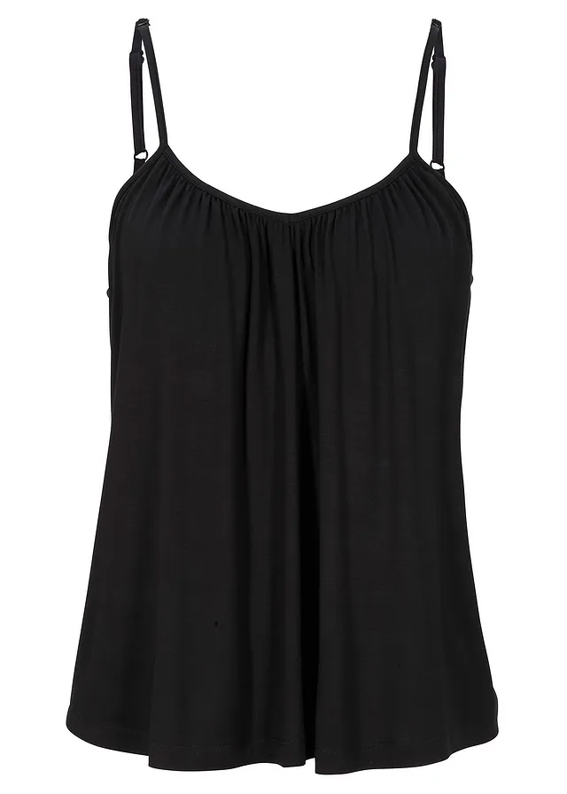 Top cu bretele subțiri, din viscoză fluidă