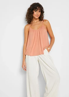 Top met spaghettibandjes van soepele viscose