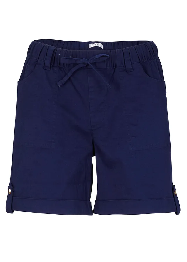 Bermude cu bată elastică, din bumbac