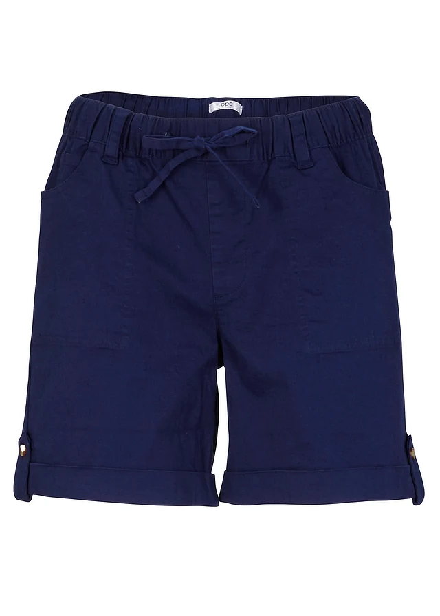 Katoenen bermuda met elastische band