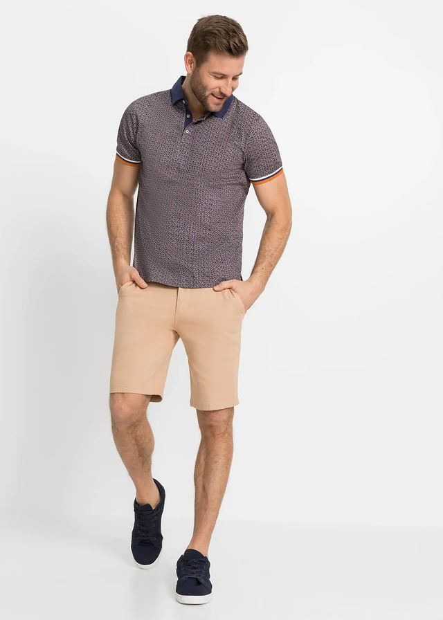 Jersey poloshirt van puur katoen, korte mouw