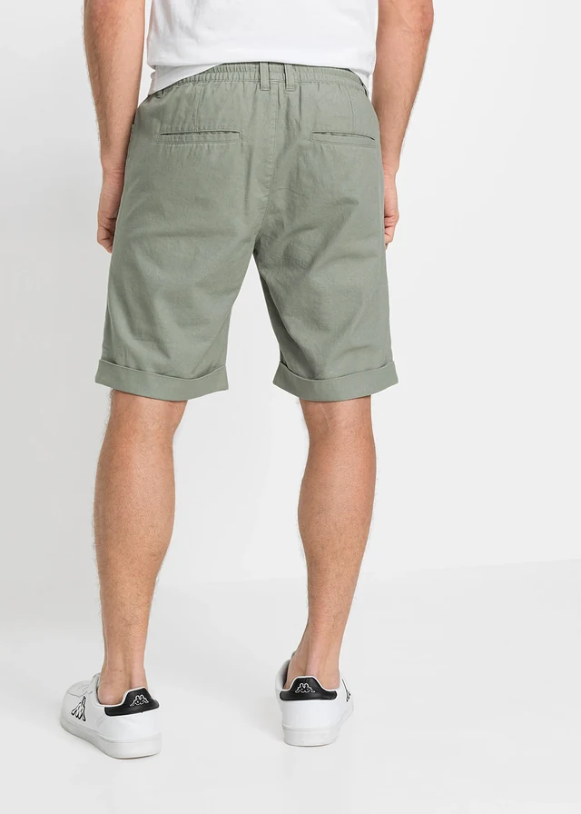 Bermuda van een luchtige linnenmix, regular fit • zeegras • product-page.page-title-suffix