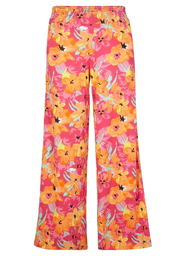 Džersejové nohavice palazzo z jemného viskózového mixu