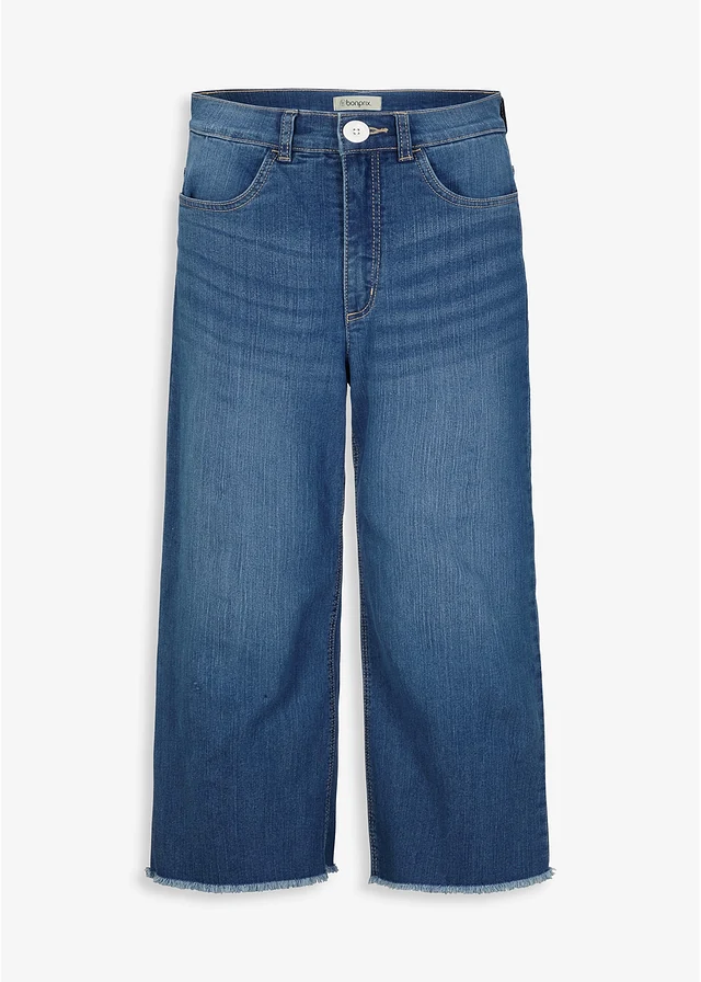 7/8 jeans, wide fit, Kleur: blauw denim used