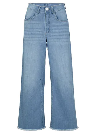 7/8 džíny Wide Fit • světle modrý denim used • bonprix obchod