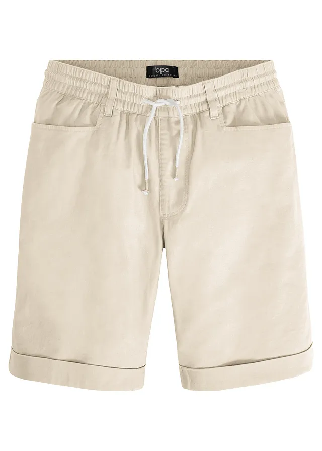 Instap bermuda van linnenmix, regular fit