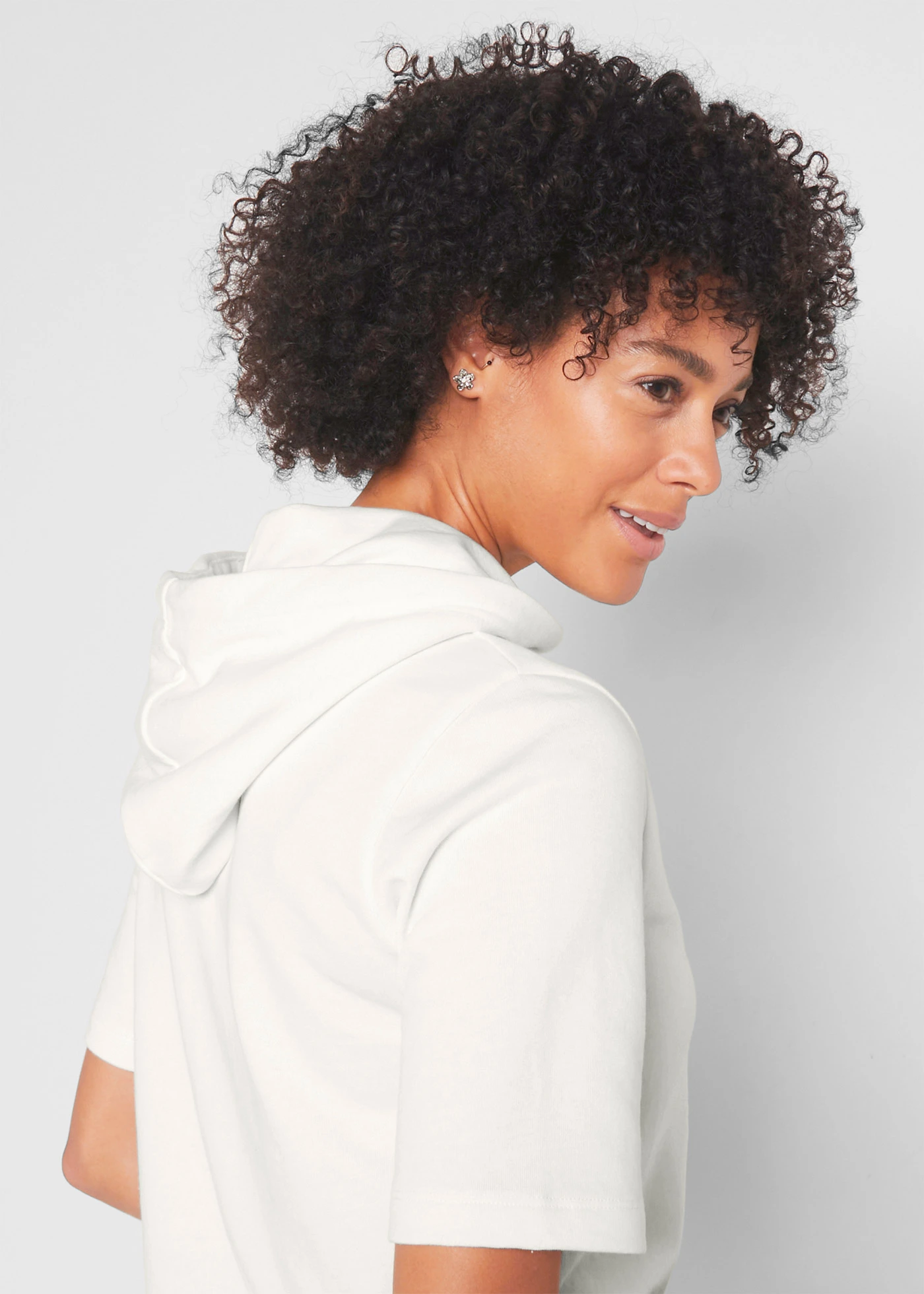 Hoodie van een katoenmix • wolwit • bonprix online shop