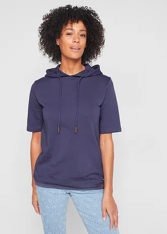 Hoodie van een katoenmix • indigo • bonprix online shop
