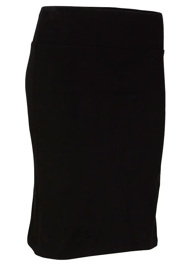 Jersey rok met korte legging, Kleur: zwart