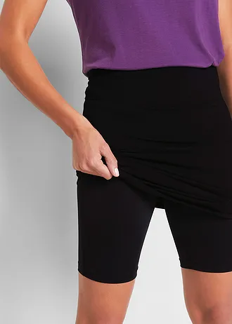 Žerzejová sukně s krátkými legínami • černá • bonprix obchod