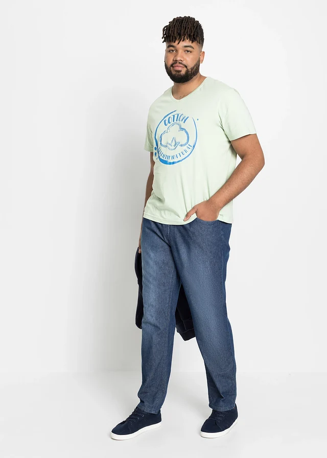 Džíny bez zapínání z letní džínoviny Classic Fit (2 ks v balení), barva: modrý denim + světle modrý denim