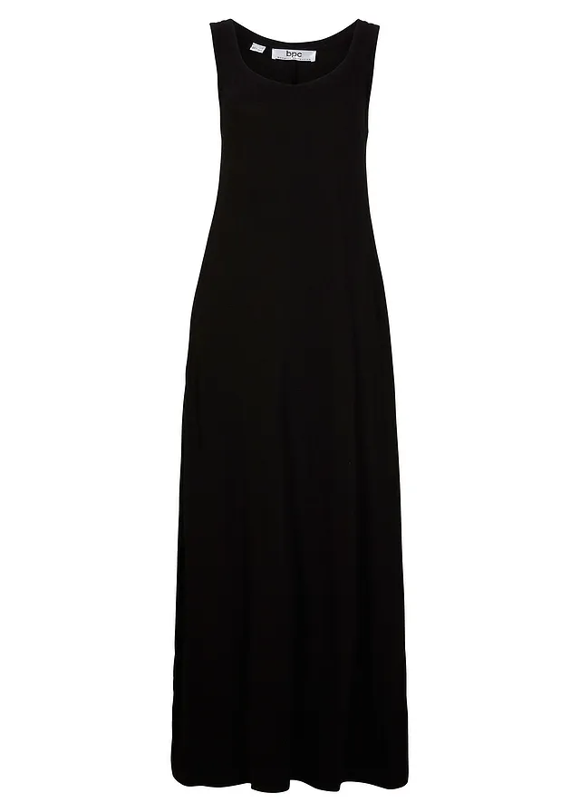 Rochie maxi din material cu bumbac și viscoză