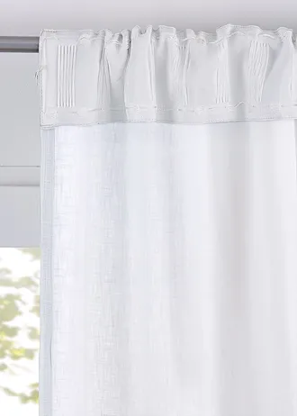 Rideau 100% coton (1 pce), Couleur: blanc