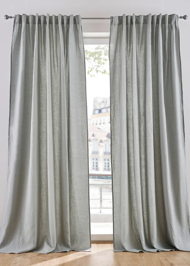 Draperie de bumbac cu in (1 buc.)