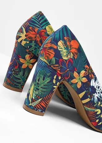 Pumps, Kleur: multicolor gebloemd