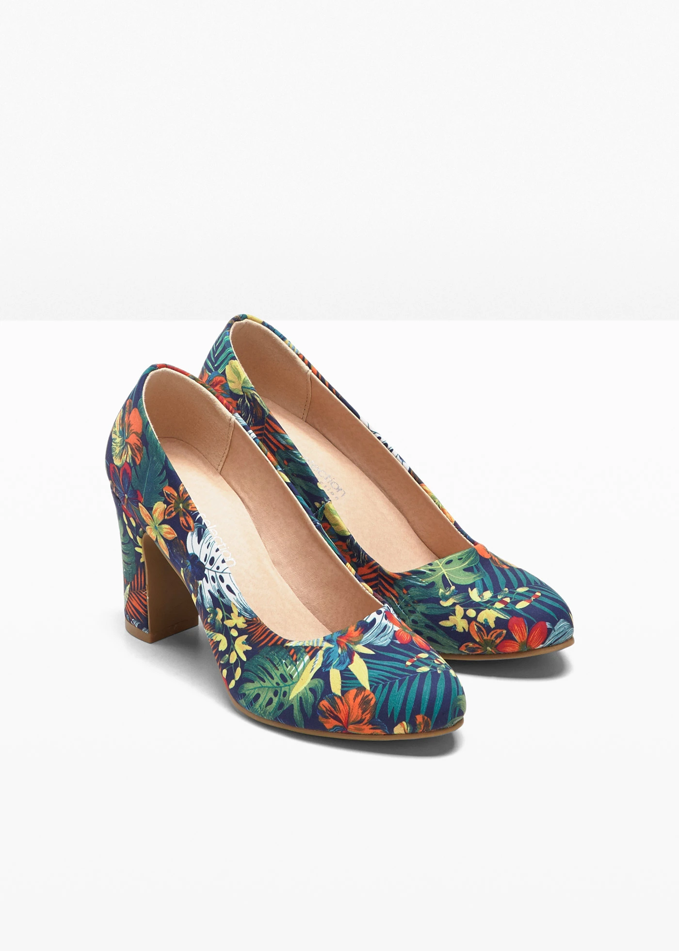 Escarpins à talon carré • multicolore floral • Boutique bonprix