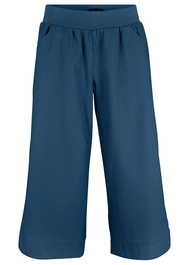 Pantaloni 3/4 din amestec de in și bumbac