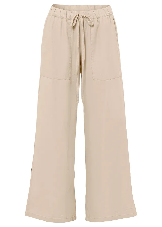 Pantaloni marlene din in