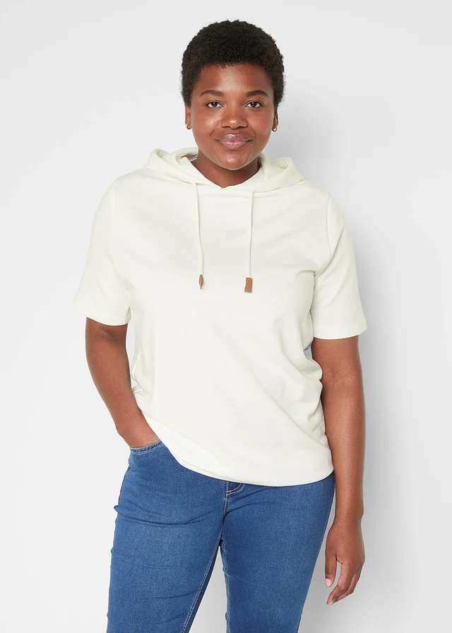 Sweat à capuche, Couleur: écru