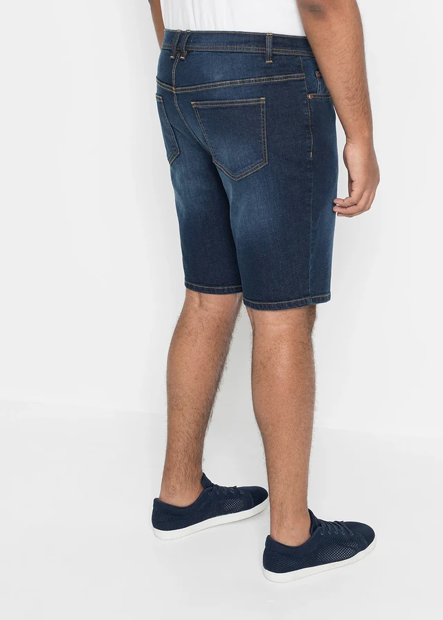 Strečové džínové bermudy, Regular Fit (2 ks v balení), barva: středně modrý denim + tmavě modrý denim