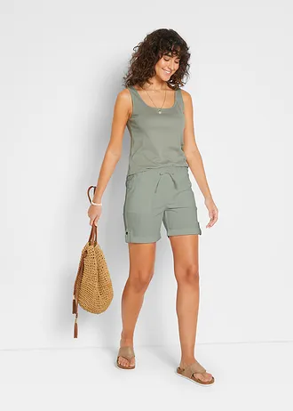 Bavlněné bermudy s pasem do gumy • mořské řasy • bonprix obchod