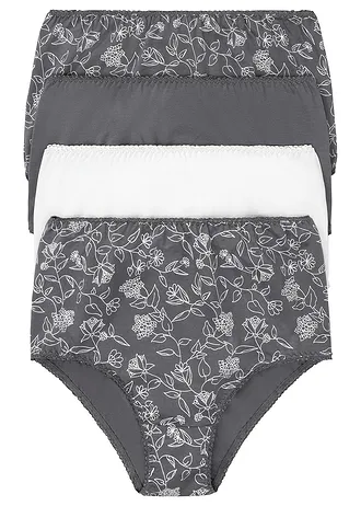 Lot de 4 slips taille haute confortables en coton