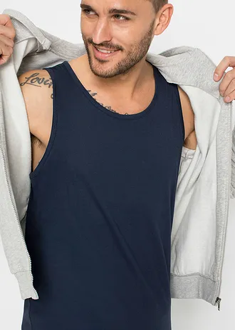 Tanktop (set van 3) • kobaltturkoois+wit+donkerblauw • bonprix online shop