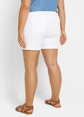 Džínové šortky Slim Fit, Mid Waist (2 ks v balení), barva: ledově modrá +bílý twil