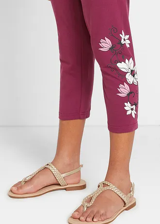 Capri legíny s organickou bavlnou (2 ks v balení) • křišťálově růžová + bobulová • bonprix obchod