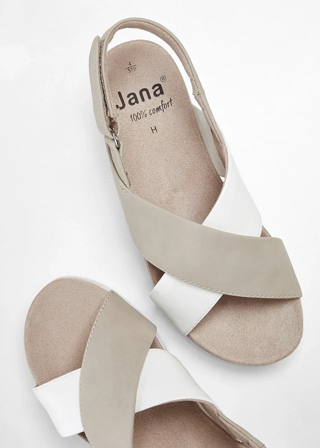 Jana sandalen in comfortabele wijdte • taupe-wit • product-page.page-title-suffix